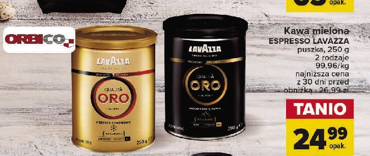 Kawa - puszka Lavazza qualita oro promocja w Carrefour