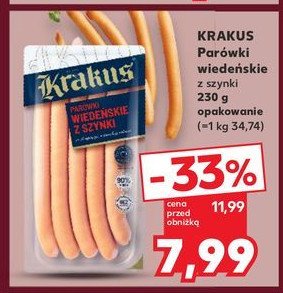 Parówki wiedeńskie z szynki Krakus animex promocja