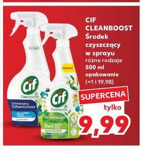 Spray uniwersalny zielona herbata i eukaliptus Cif cleanboost promocja