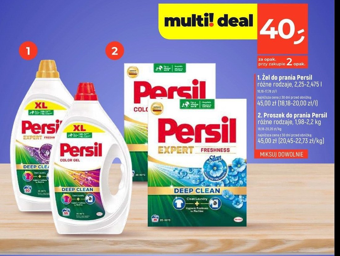 Persil proszek do prania deep clean color promocja w Dealz