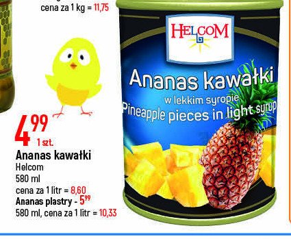 Ananas plastry w syropie Helcom promocja