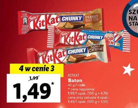 Baton Kitkat chunky popcorn promocja