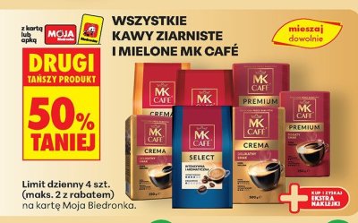 Kawa mielona MK Café różne rodzaje promocja w Biedronka