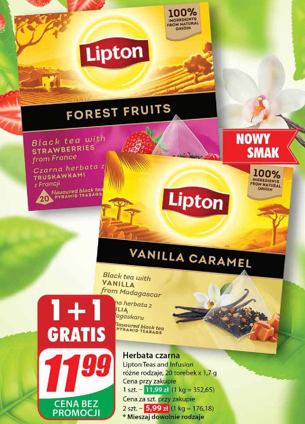 Herbata forest fruit Lipton fruit infusion promocja