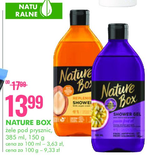 Żel pod prysznic argan oil Nature box promocje