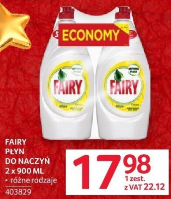 Płyn do naczyń Fairy 2x900 ML promocja w Selgros