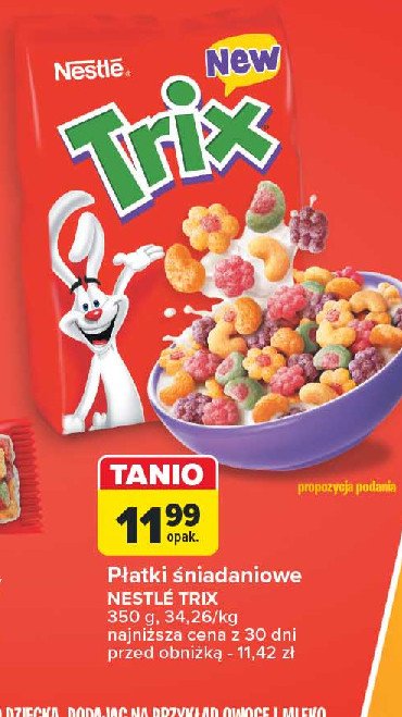 Płatki śniadaniowe Nestle trix promocja