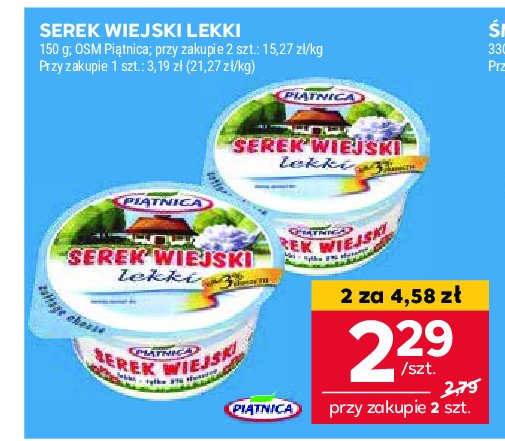 Serek lekki Piątnica serek wiejski promocja