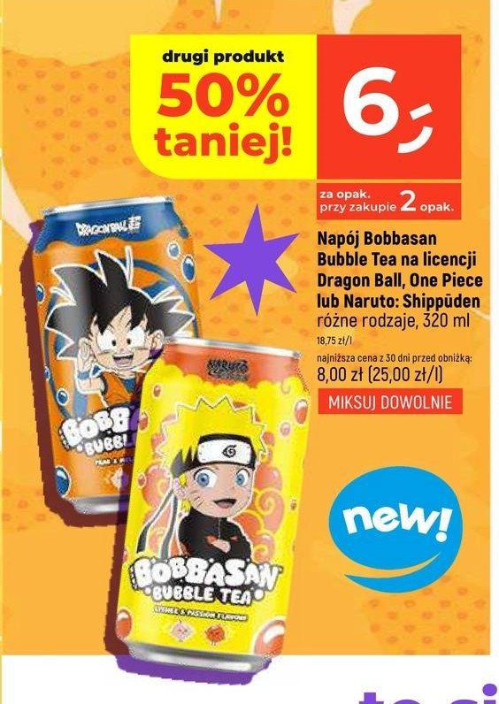 Napój dragon ball Bobbasan bubble tea promocja w Dealz