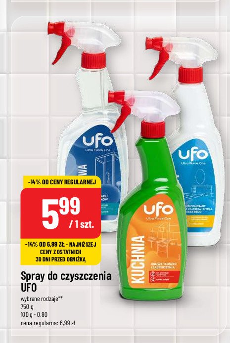 Spray do kabin prysznicowych Ufo promocja