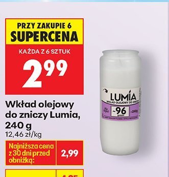 Wkład olejowy do znicza promocja w Biedronka