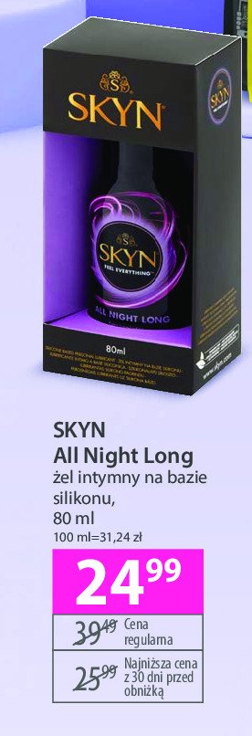 Żel all night long Unimil skyn promocja