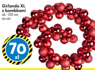 Girlanda XL z bombkami promocja w Tedi