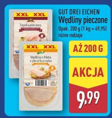 Wędliny pieczone różne rodzaje promocja w Aldi