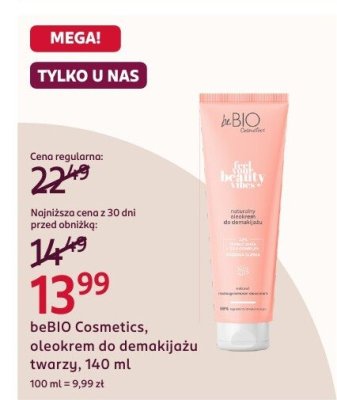 Oleokrem do demakijażu twarzy beBIO Cosmetics promocja w Rossmann