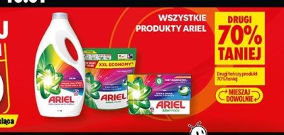 Wszystkie produkty Ariel drugi -70% promocja w Biedronka