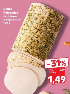 Polędwica drobiowa z majerankiem Duda promocja w Kaufland