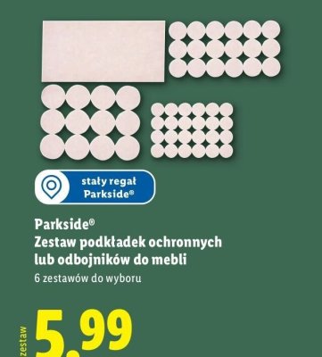 Zestaw podkładek ochronnych lub odbojników do mebli Parkside promocja w Lidl