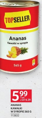 Ananas kawałki w syropie Topseller 565g promocja w Selgros