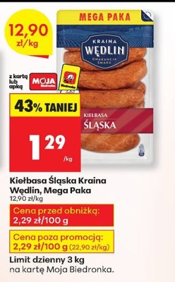 Kiełbasa Śląska, Mega Paka promocja w Biedronka