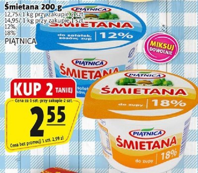 Śmietana 200 g promocja w Prim Market