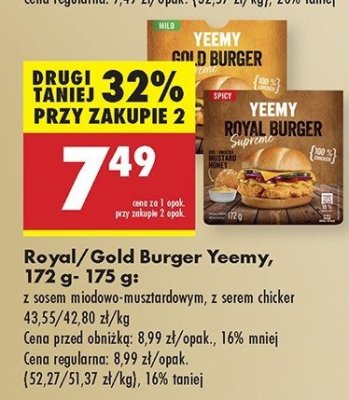 Burger z sosem musztardowo-miodowym Yeemy promocja