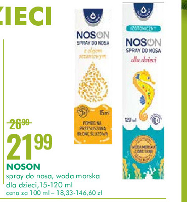 Spray do nosa z wod膮 morsk膮 Noson promocja