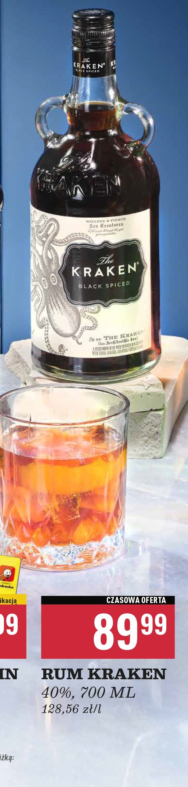 Rum The kraken black spiced promocja w Biedronka