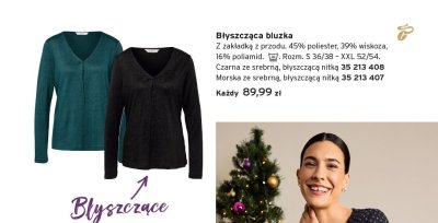 Bluzka błyszcząca ze srebrną nitką promocja w Tchibo