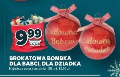 Brokatowa bombka dla babci, dla dziadka promocja w Stokrotka