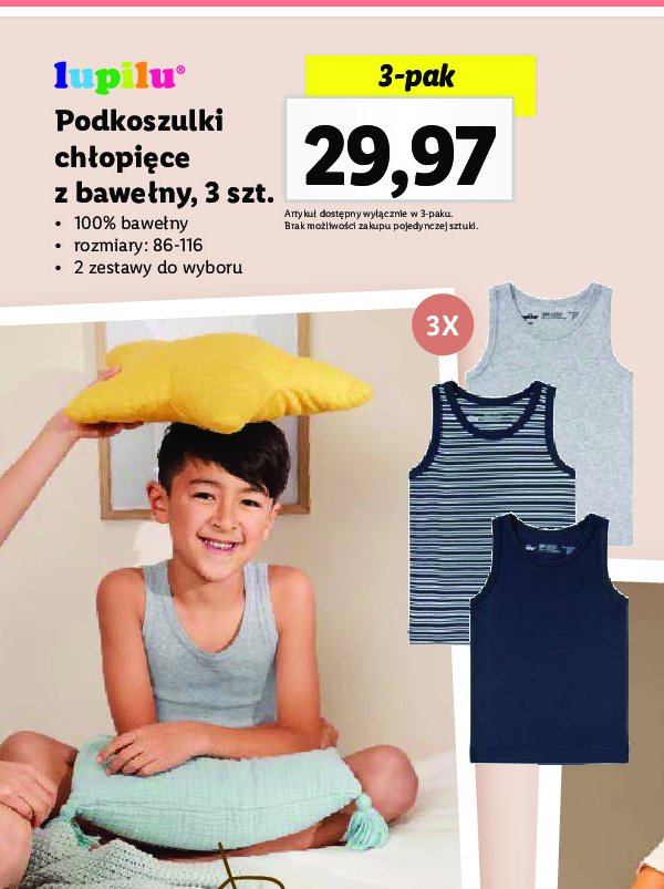 Podkoszulek ch艂opi臋cy 86-116 Lupilu promocja