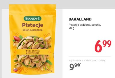 Pistacje prażone, solone 70 g promocja w Rossmann
