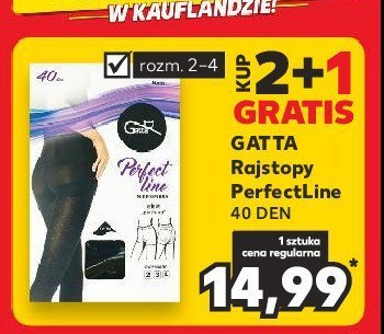 Rajstopy perfect line 40 den 3-m nero Gatta promocja