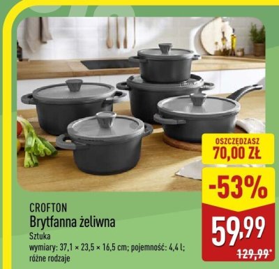 Brytfanna żeliwna CROFTON promocja w Aldi
