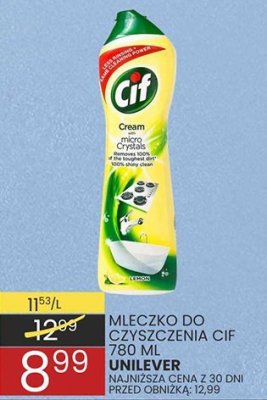 Mleczko do czyszczenia Cif 780 ml promocja w Wafelek