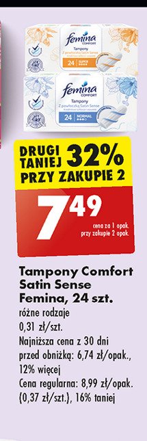 Tampony normal Femina comfort promocja