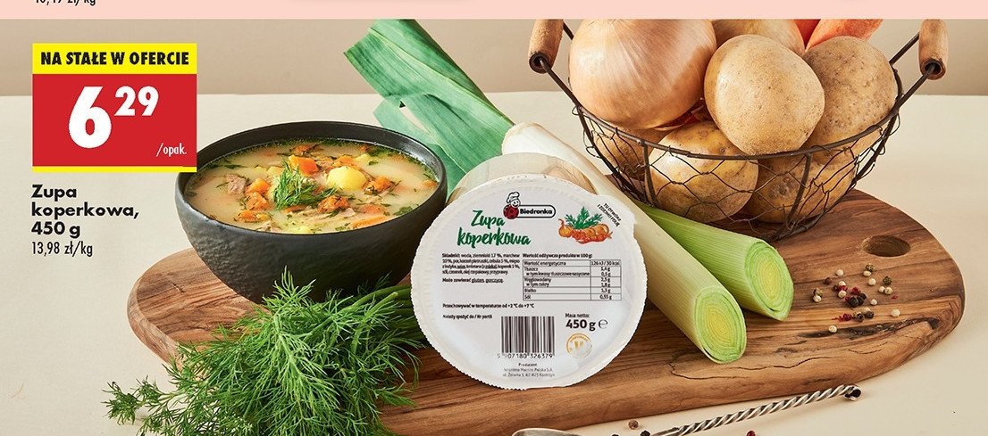 Zupa koperkowa Biedronka promocja w Intermarche