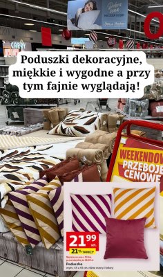 Poduszka dekoracyjna 45 x 45 cm, różne wzory i kolory promocja w Auchan