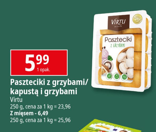 Paszteciki z grzybami Virtu promocja