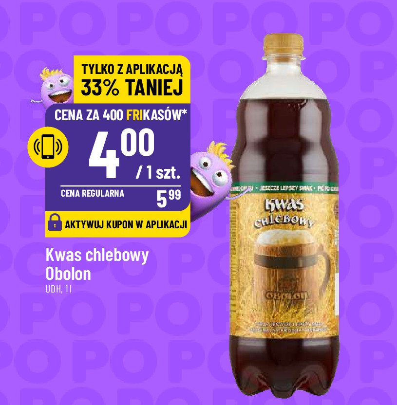 Napój Obolon kwas chlebowy promocja