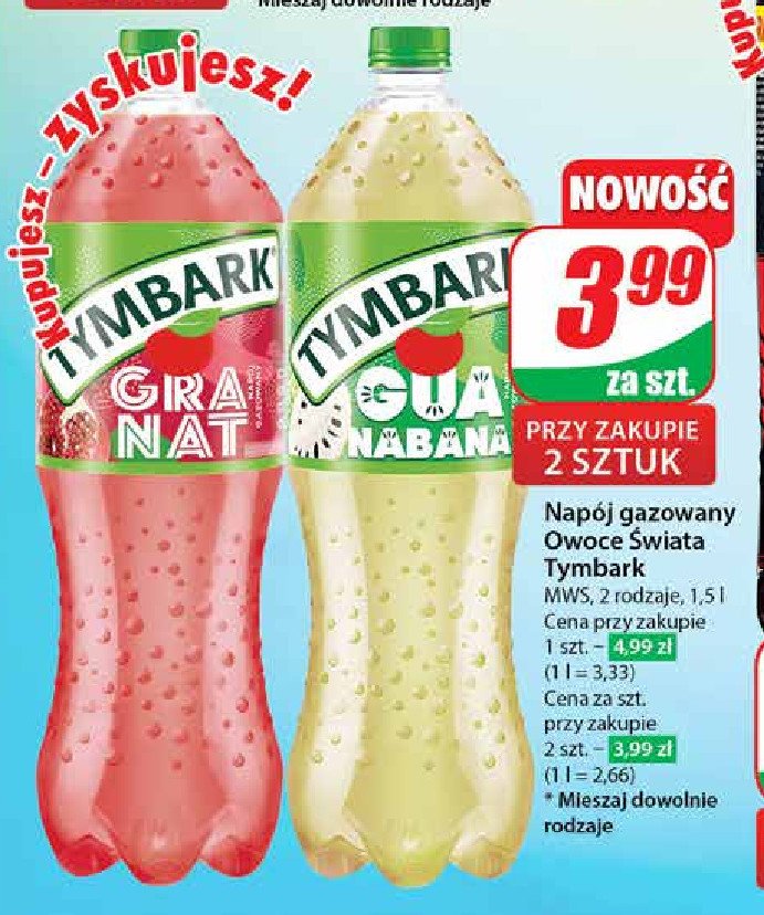 Napój granat Tymbark owoce świata promocja