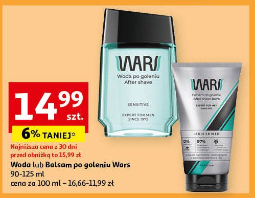 Woda po goleniu WARS SENSITIVE promocja w Auchan