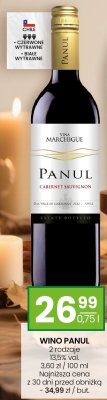 Wino Panul Cabernet Sauvignon czerwone wytrawne Chile promocja w Twój Market