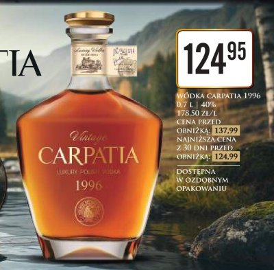 Wódka Carpatia 1996 promocja w Dino