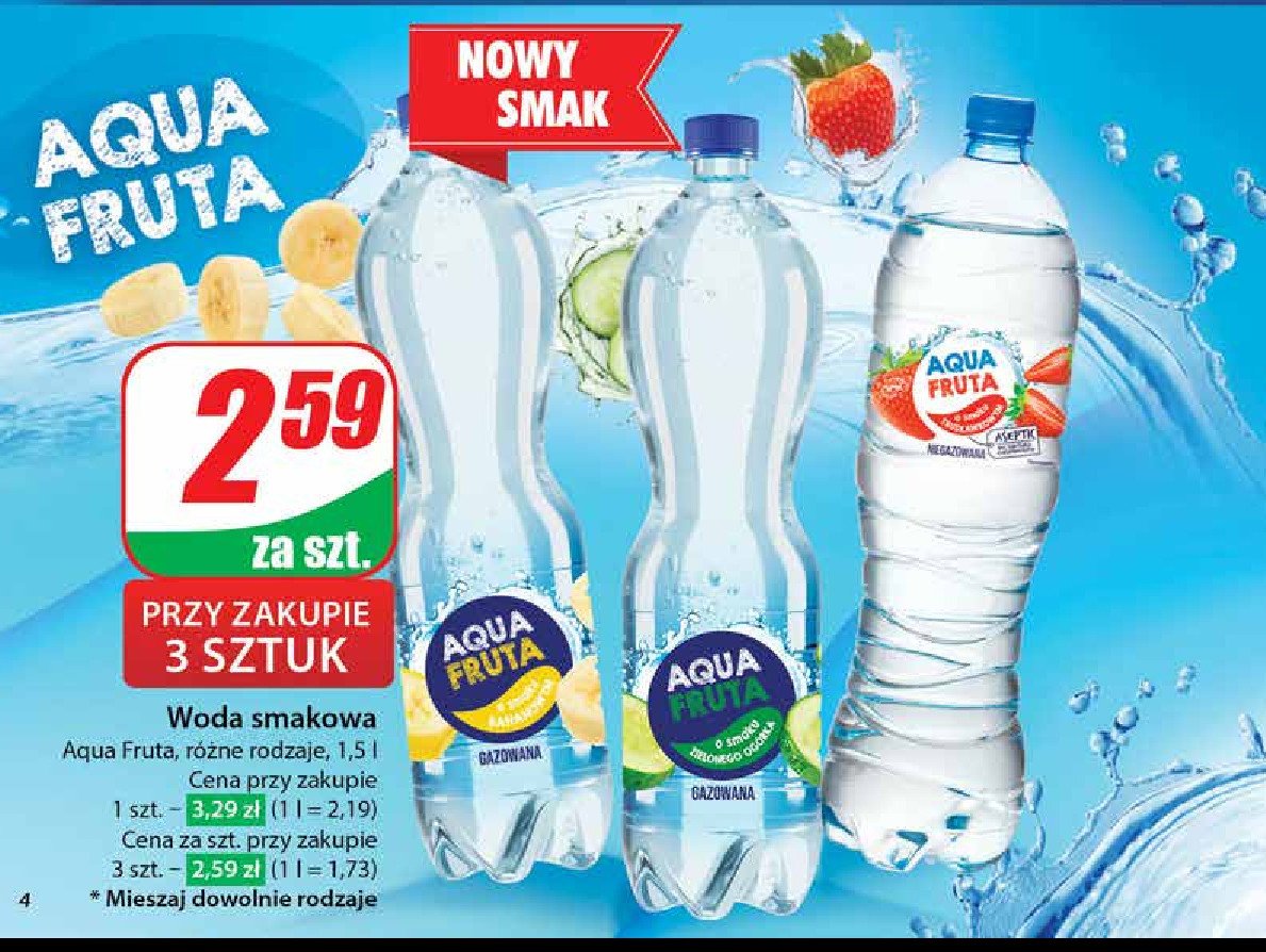 Woda zielony ogórek Aqua fruta promocja