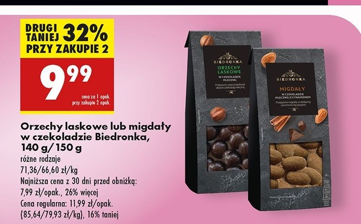 Orzechy laskowe w czekoladzie Biedronka promocja