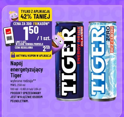 Napój energetyzujący Tiger wybrane rodzaje promocja w POLOmarket