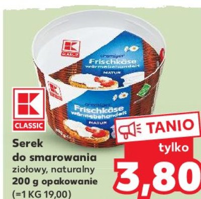 Serek twarogowy naturalny K-classic promocja