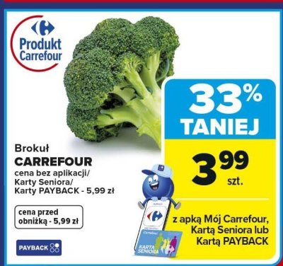 Brokuł 1 szt. Carrefour promocja
