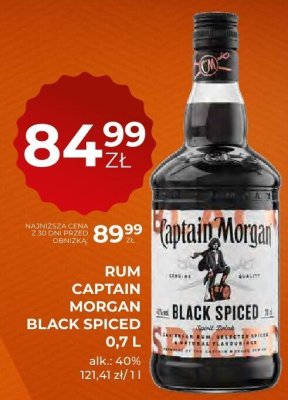 Rum Captain Morgan Black Spiced 0,7 L promocja w Duży Ben